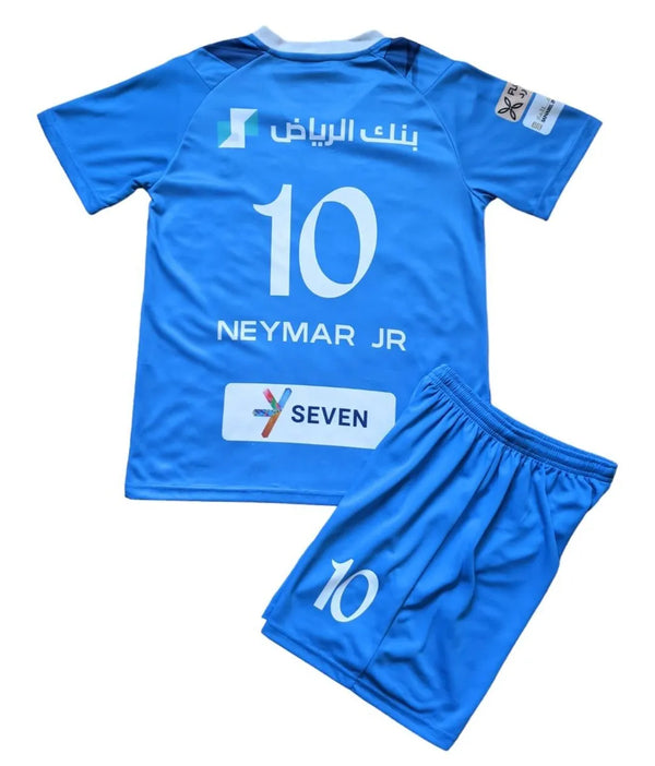 Neymar #10 Al Hilal New 2023/24 Blue Soccer Kids/Youth Jersey and Shorts Set Blue