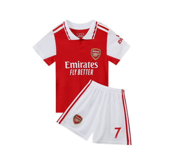 Saka #7 Arsenal jersey t-shirt and Short for youth 2023