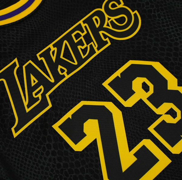 LeBron James LA Lakers Men's Black Finals Jersey #23 Black Mamba