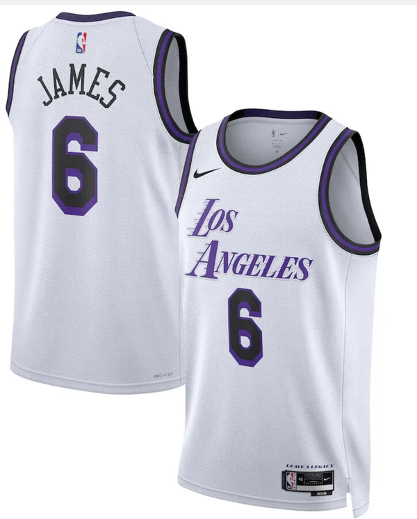 Nike Los Angeles Lakers LeBron James #6 City Edition 22/23 swingman Jersey