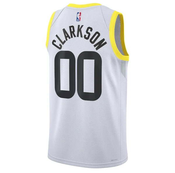 Utah Jazz Jordan Clarkson #00 Nike White 2022/23 NBA Association Swingman Jersey