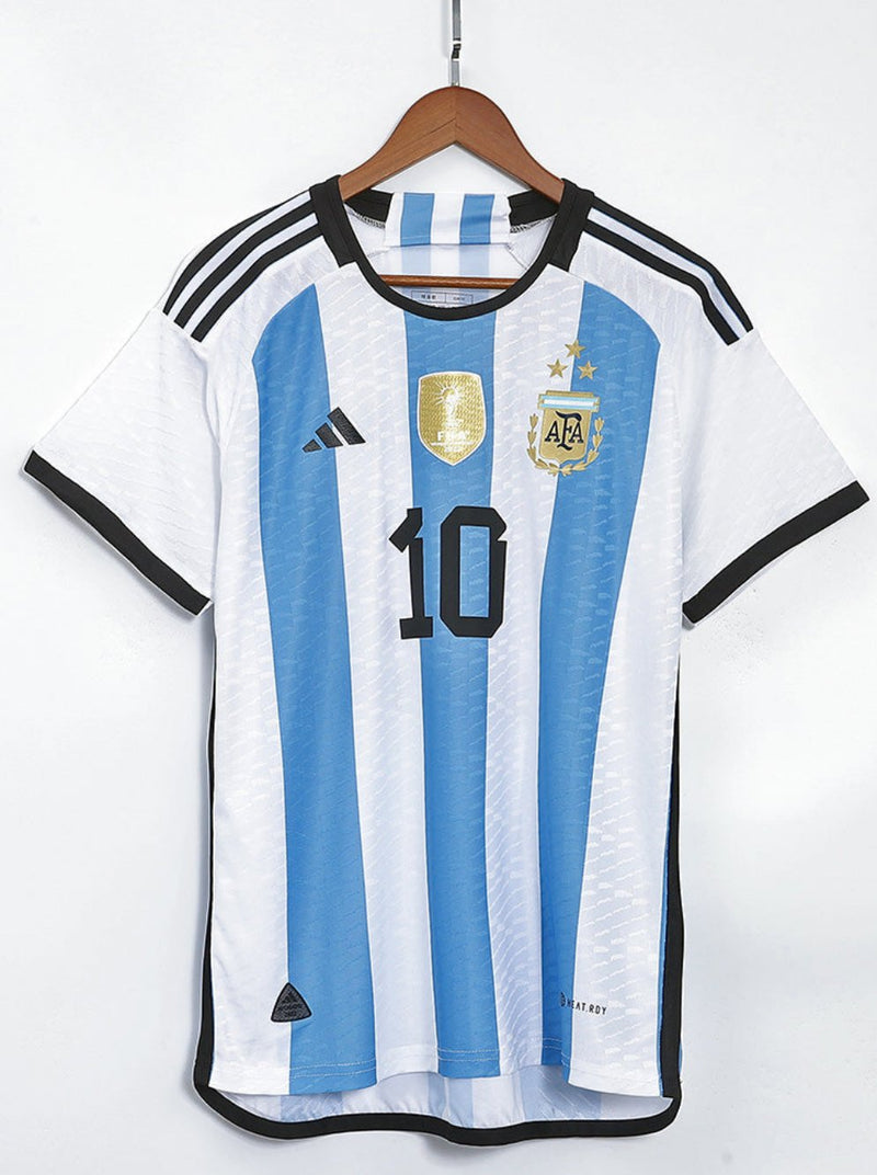 ARGENTINA ADIDAS AUTHENTIC 2022 WORLD CUP PLAYER ISSUE HEAT.RDY JERSEY 2  Star S