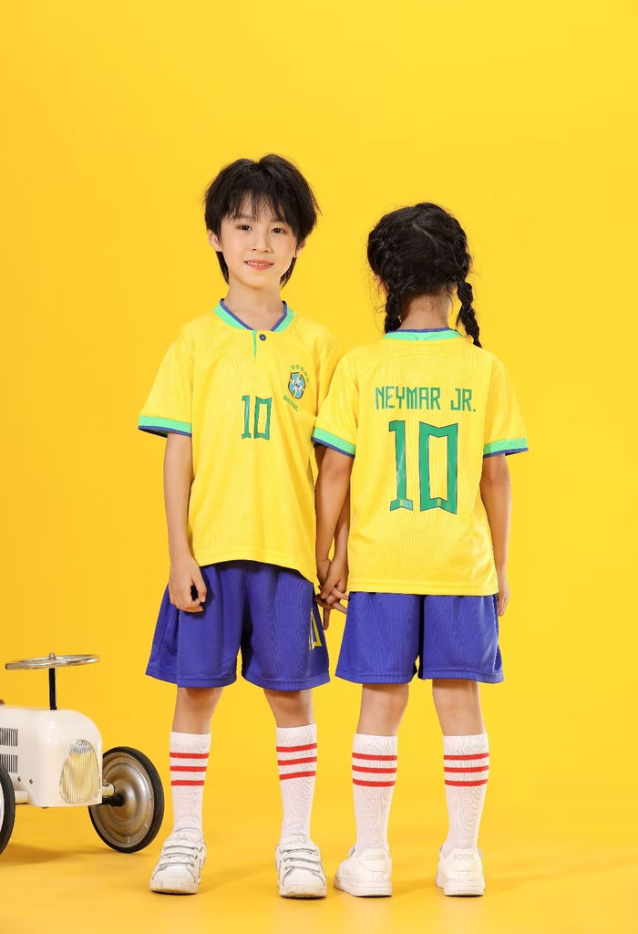 Brazil Football Jersey Neymar 10 2023 for Kids & Boys (4-5 Years)